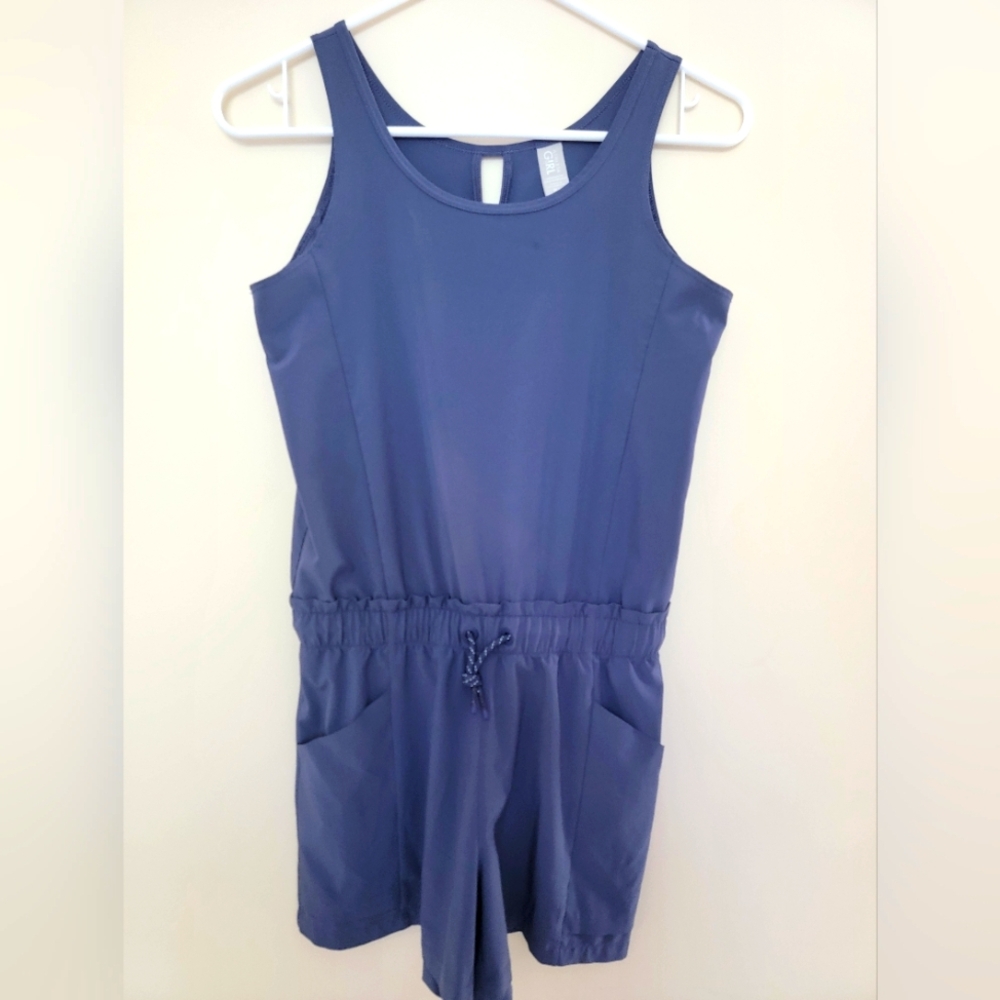Athleta- XL GUIRL / Blue Sleeveless Romper